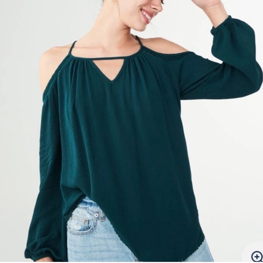 NWT🏷️ Aeropostale Boho Long Sleeve Cold Shoulder Top | Medium